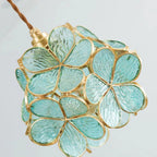 Floral glass pendellampa