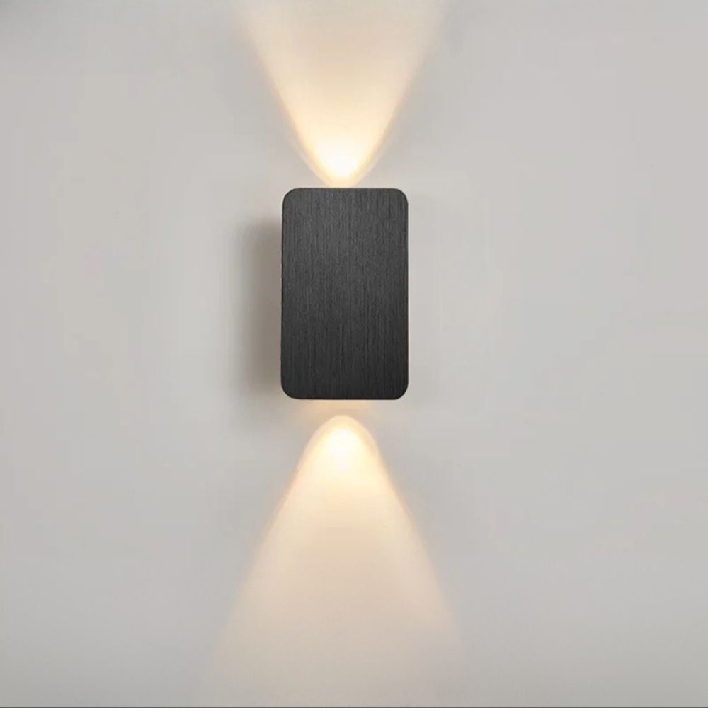 Borstad aluminium LED vägglampa