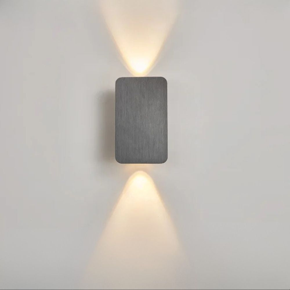 Borstad aluminium LED vägglampa