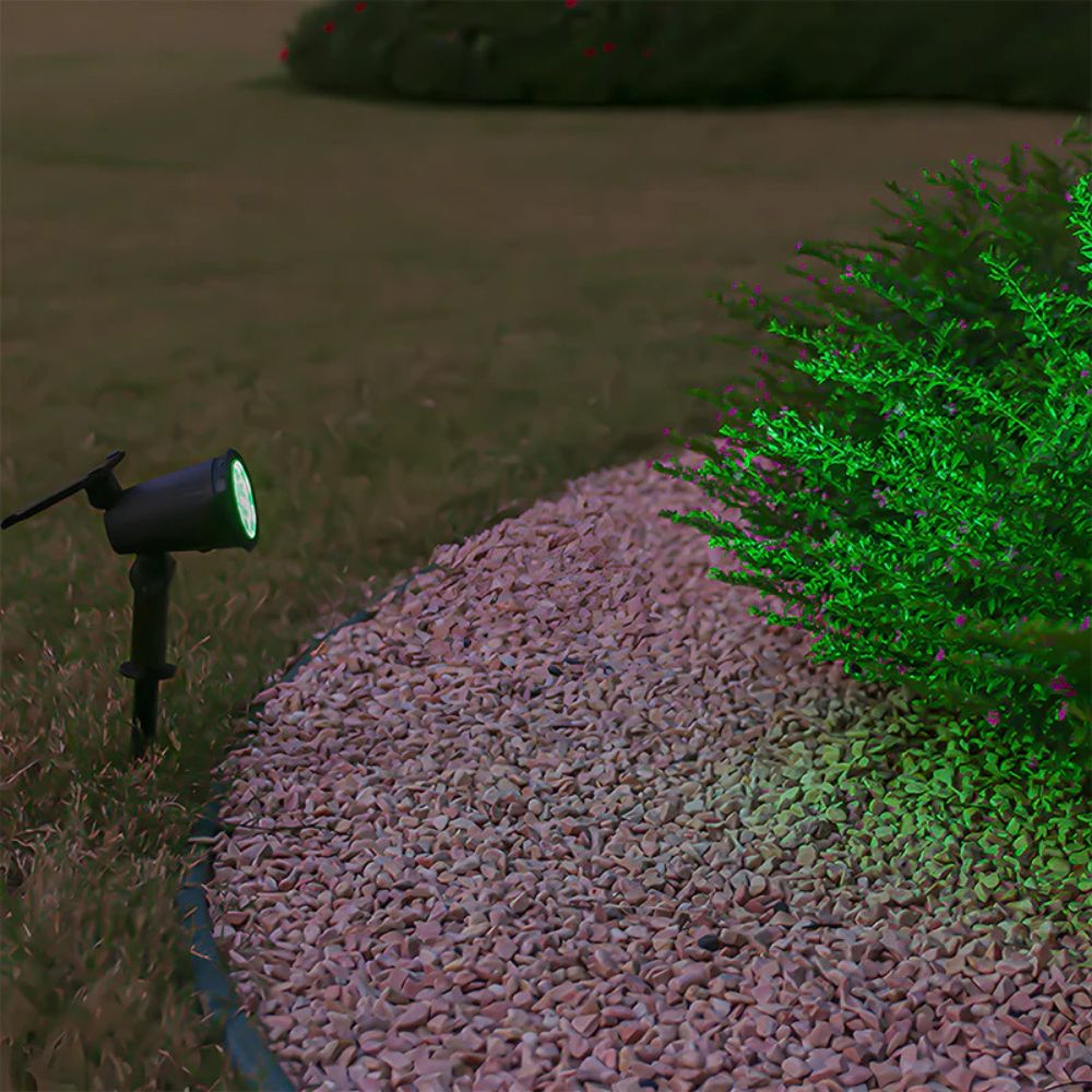 Solcellsdriven rgb led utomhusspotlight