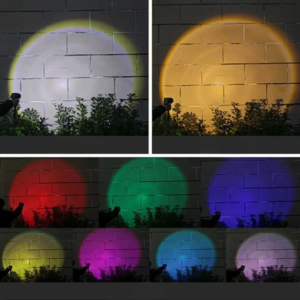 Solcellsdriven rgb led utomhusspotlight