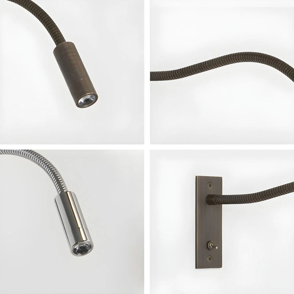 Flexibel gooseneck LED vägglampa