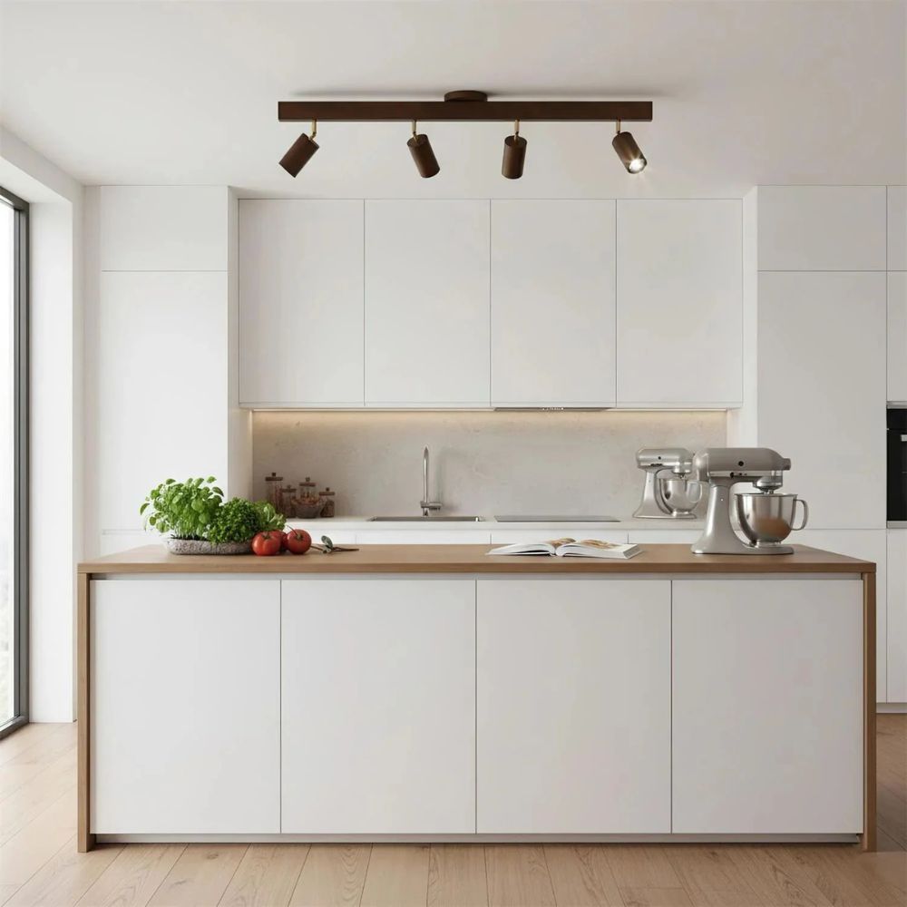 Trä LED takspotlight spårbelysning