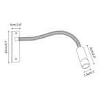 Flexibel gooseneck LED vägglampa