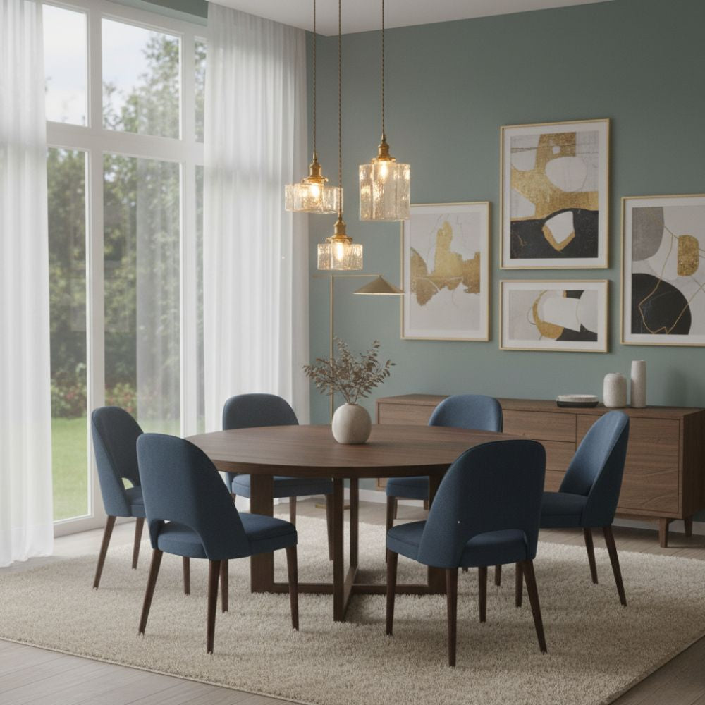 Vintage strukturerad glaspendellampa