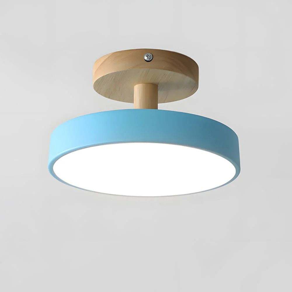 Slim trä LED-taklampa