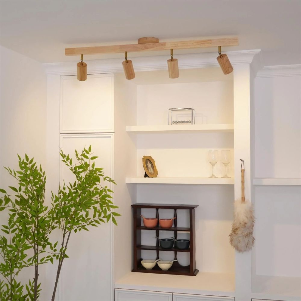 Trä LED takspotlight spårbelysning